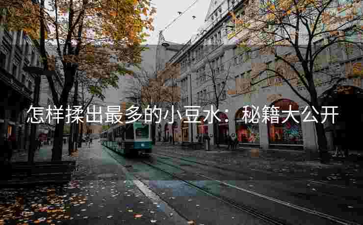 怎样揉出最多的小豆水：秘籍大公开