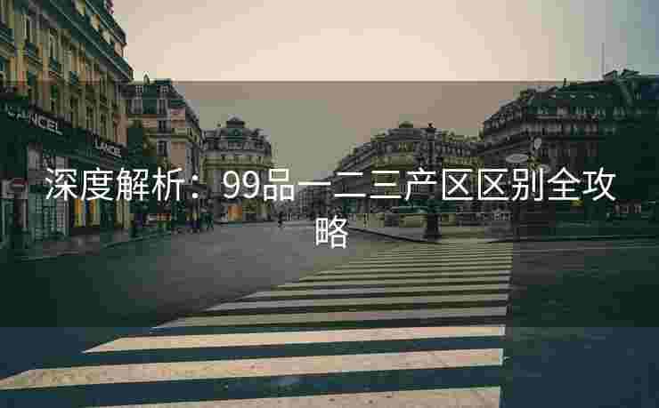 深度解析：99品一二三产区区别全攻略